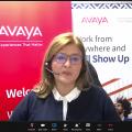 Country Managerin Rania Odermatt in der Avaya-Cloud-Office-Videokonferenz 