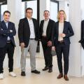 Führungscrew der Uniqconsulting - V.l.n.r.: Philipp Hagedorn, Raffaele Sansonetti, Alfred J. Beerli, Micheal Tobler, Petra Gianella, René Hübscher. (Bild: Uniqconsulting)