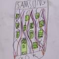 Samsung-Handy gezeichnet von Emma (7 Jahre)