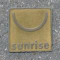 Altes Sunrise-Logo im Aspahlt von Zürich-Enge (Bild: Kapi)