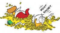 Wie Dagobert Duck liebt es Jeff Bezos, im Geld zu schwimmen (Bild: Archiv) 