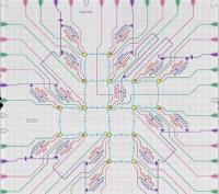 Aufbau des Quantencomputer-Chips mit 17 Qubits (© ETHZ/ Device Lab) 